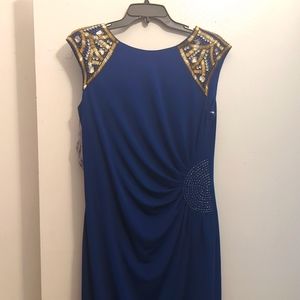 J S Collections Size 12 Royal Blue Dress